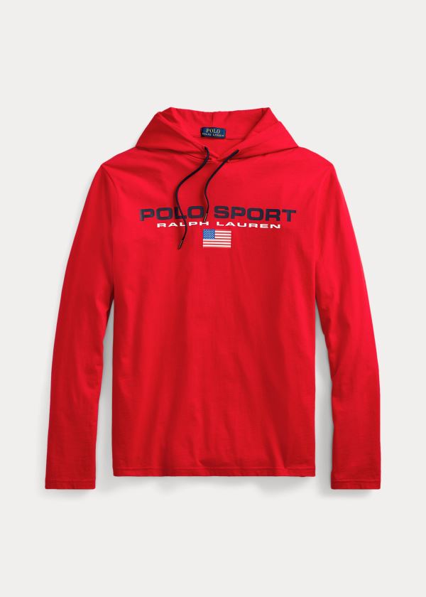 Playeras Polo Ralph Lauren Hombre Rojos - Polo Sport Hooded - JTEXD0578